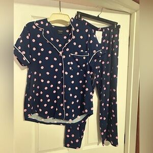 Kate Spade NWT Pink and Blue Matching Pajama Set